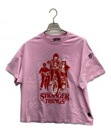 little sunny bite×STRANGER THINGS（リトルサニーバイト×ストレンジャーシングス）の古着「半袖カットソー」｜ピンク