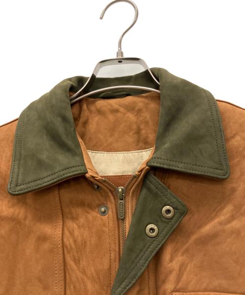 COACH（コーチ）COACH (コーチ) レザージャケット ブラウン サイズ:Sの古着・服飾アイテム