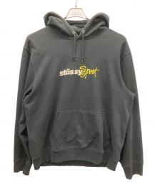 stussy（ステューシー）の古着「プルオーバーパーカー」｜ブラック