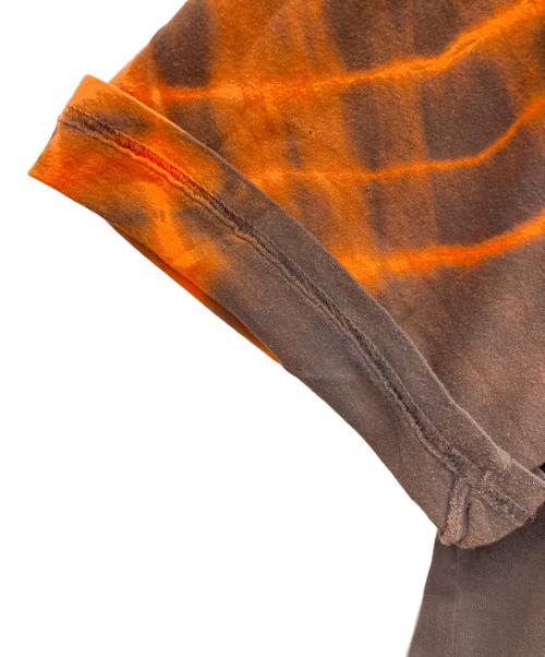 HARLEY-DAVIDSON（ハーレーダビッドソン）HARLEY-DAVIDSON (ハーレーダビッドソン) 半袖Tシャツ ブラウン×オレンジ サイズ:Lの古着・服飾アイテム