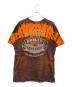 HARLEY-DAVIDSON (ハーレーダビッドソン) 半袖Tシャツ ブラウン×オレンジ サイズ:L：6000円