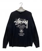 stussyステューシー）の古着「WORLD TOUR TEE」｜ブラック