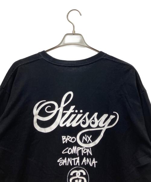 stussy（ステューシー）stussy (ステューシー) WORLD TOUR TEE ブラック サイズ:XLの古着・服飾アイテム