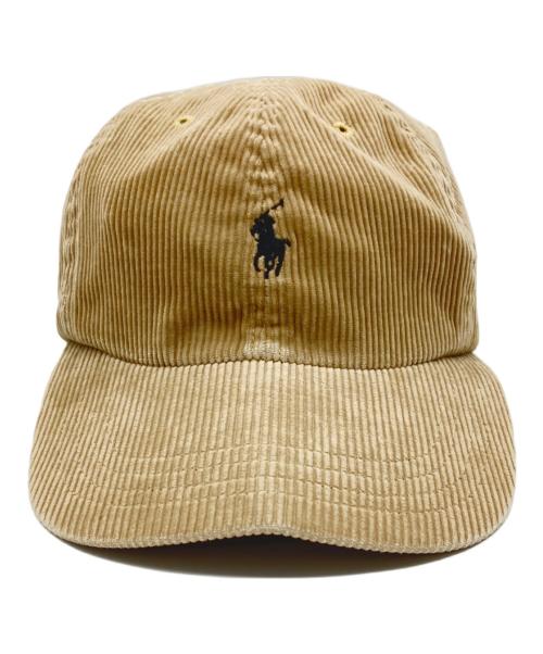 POLO RALPH LAUREN（ポロ・ラルフローレン）POLO RALPH LAUREN (ポロ・ラルフローレン) コーデュロイキャップ カーキの古着・服飾アイテム