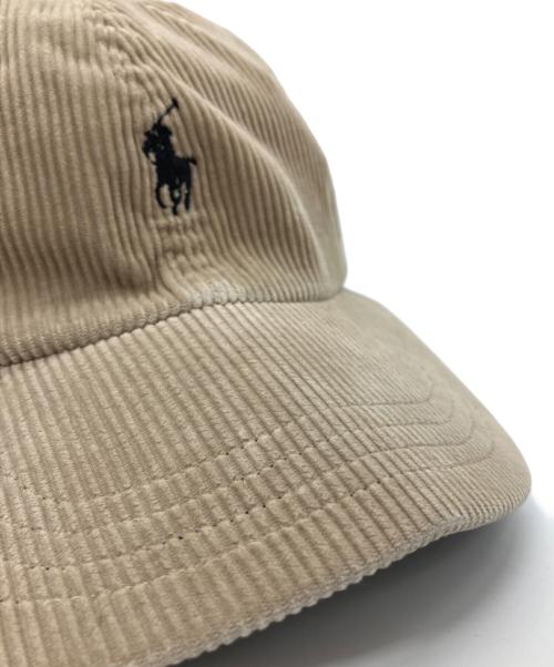 POLO RALPH LAUREN（ポロ・ラルフローレン）POLO RALPH LAUREN (ポロ・ラルフローレン) コーデュロイキャップ カーキの古着・服飾アイテム