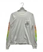 CHROME HEARTSクロムハーツ）の古着「サークルロゴマルチカラーシャツ」｜ホワイト