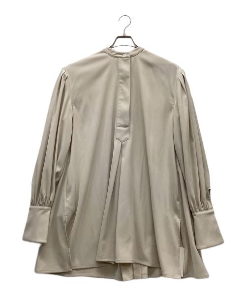 la belle etude（ラベルエチュード）la belle etude (ラベルエチュード) ノーカラーシャツ アイボリー サイズ:Freeの古着・服飾アイテム
