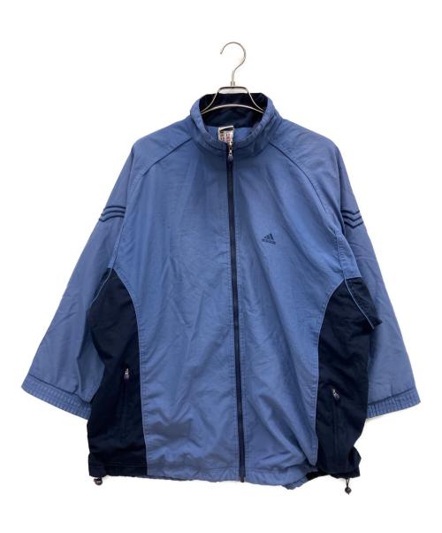 adidas（アディダス）adidas (アディダス) ナイロンジャケット ネイビー サイズ:4Lの古着・服飾アイテム