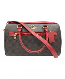 COACH（コーチ）の古着「2WAYショルダーバッグ」｜ブラウン×レッド