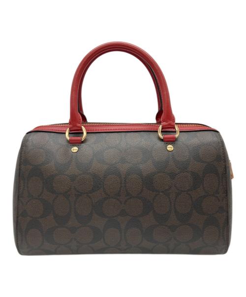 COACH（コーチ）COACH (コーチ) 2WAYショルダーバッグ ブラウン×レッドの古着・服飾アイテム