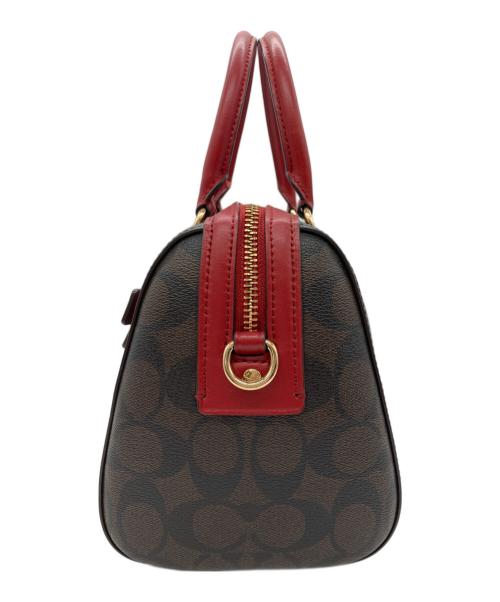 COACH（コーチ）COACH (コーチ) 2WAYショルダーバッグ ブラウン×レッドの古着・服飾アイテム