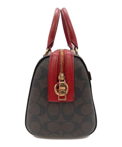 COACH（コーチ）COACH (コーチ) 2WAYショルダーバッグ ブラウン×レッドの古着・服飾アイテム