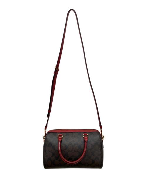 COACH（コーチ）COACH (コーチ) 2WAYショルダーバッグ ブラウン×レッドの古着・服飾アイテム