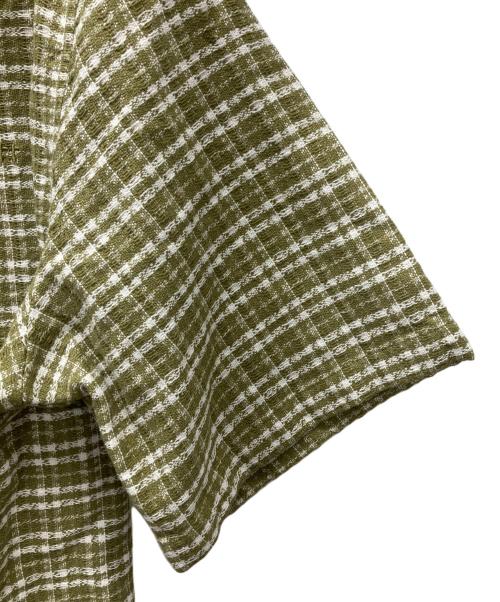 CarHartt（カーハート）CarHartt (カーハート) 半袖シャツ グリーン×ホワイト サイズ:Mの古着・服飾アイテム