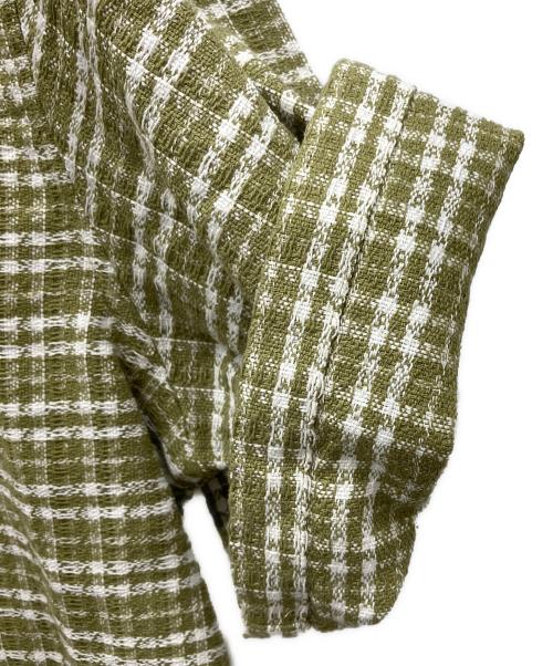 CarHartt（カーハート）CarHartt (カーハート) 半袖シャツ グリーン×ホワイト サイズ:Mの古着・服飾アイテム