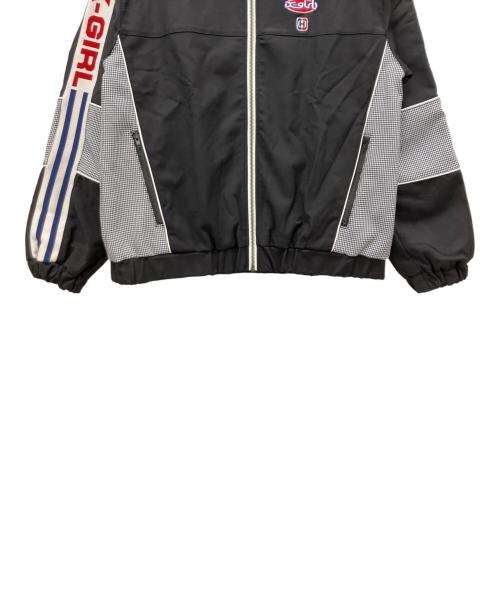 X-GIRL（エックスガール）X-GIRL (エックスガール) Hysteric Glamour (ヒステリックグラマー) LINE JACKET ブラック サイズ:Mの古着・服飾アイテム