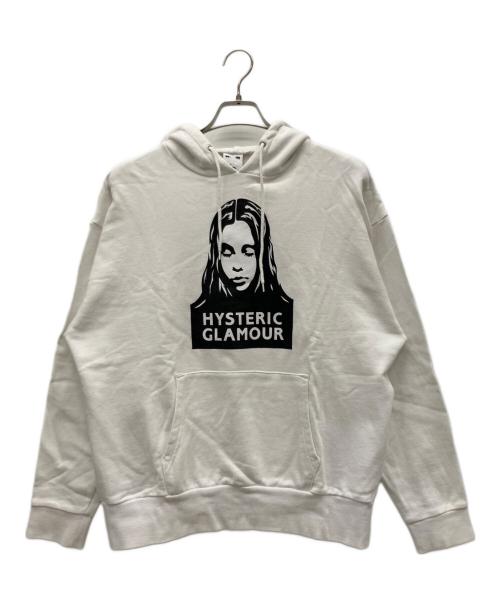 X-GIRL（エックスガール）X-GIRL (エックスガール) Hysteric Glamour (ヒステリックグラマー) プルオーバーパーカー ホワイト サイズ:Mの古着・服飾アイテム