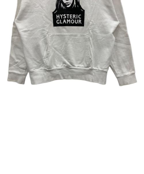 X-GIRL（エックスガール）X-GIRL (エックスガール) Hysteric Glamour (ヒステリックグラマー) プルオーバーパーカー ホワイト サイズ:Mの古着・服飾アイテム