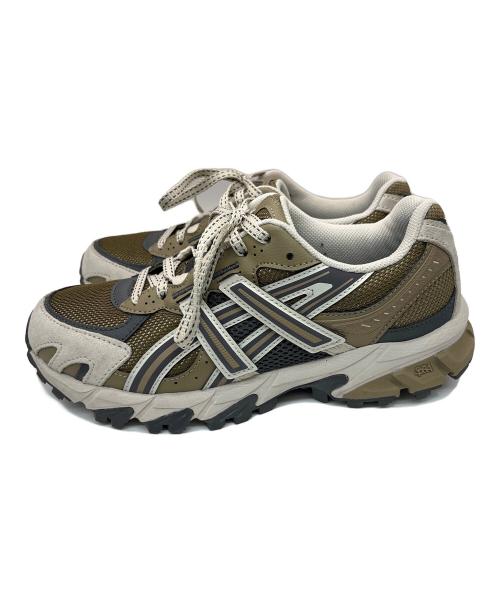 asics（アシックス）asics (アシックス) ローカットスニーカー ブラウン×ホワイト サイズ:24cmの古着・服飾アイテム