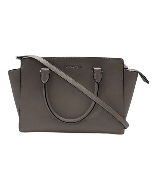 MICHAEL KORS（マイケル・コース）MICHAEL KORS (マイケル・コース) 2WAYショルダーバッグ ライトグレーの古着・服飾アイテム