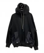 A.F ARTEFACTエーエフ アーティファクト）の古着「BOMBERHEAT MILITARY HOODIE」｜ブラック