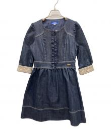 BURBERRY BLUE LABEL（バーバリー ブルー レーベル）の古着「長袖ワンピース」｜インディゴ