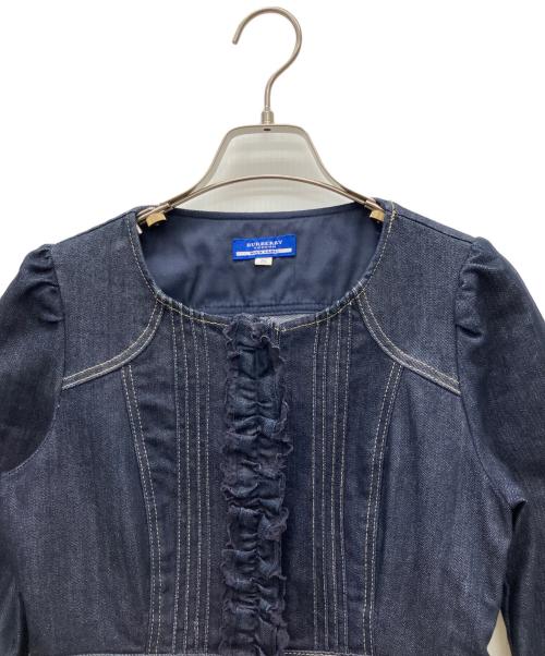 BURBERRY BLUE LABEL（バーバリー ブルー レーベル）BURBERRY BLUE LABEL (バーバリー ブルー レーベル) 長袖ワンピース インディゴ サイズ:36の古着・服飾アイテム
