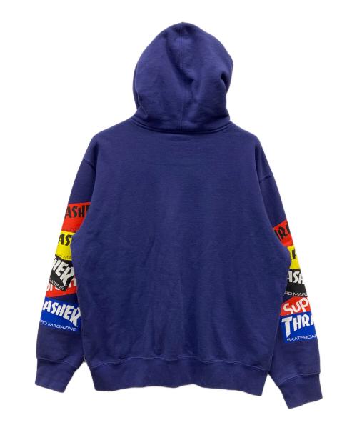 SUPREME（シュプリーム）SUPREME (シュプリーム) THRASHER (スラッシャー) Multi Logo Zip Up Hooded Sweatshirt ネイビー サイズ:Mの古着・服飾アイテム