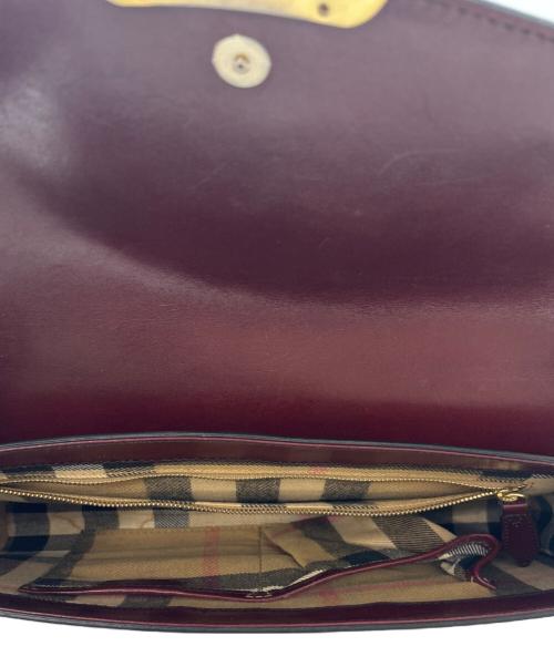 BURBERRY（バーバリー）BURBERRY (バーバリー) ショルダーバッグ ワインレッドの古着・服飾アイテム