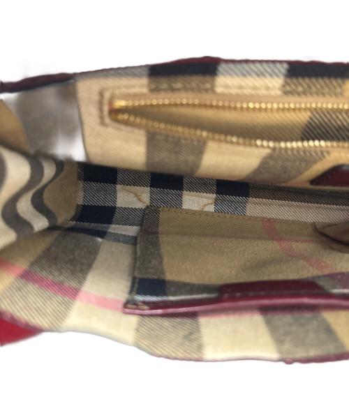BURBERRY（バーバリー）BURBERRY (バーバリー) ショルダーバッグ ワインレッドの古着・服飾アイテム