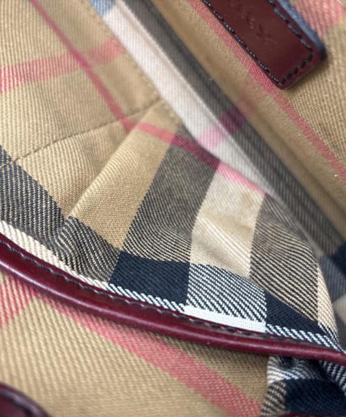 BURBERRY（バーバリー）BURBERRY (バーバリー) ショルダーバッグ ワインレッドの古着・服飾アイテム