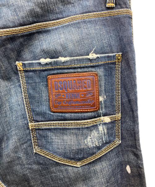 DSQUARED2（ディースクエアード）DSQUARED2 (ディースクエアード) ダメージデニムパンツ インディゴ サイズ:48の古着・服飾アイテム