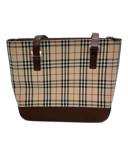 BURBERRY（バーバリー）BURBERRY (バーバリー) ハンドバッグ ベージュの古着・服飾アイテム