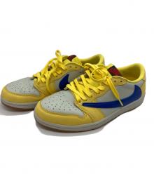 NIKE×Travis Scott（ナイキ×トラヴィススコット）の古着「ローカットスニーカー」｜イエロー×ホワイト