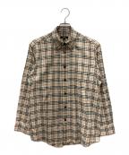 BURBERRY BLACK LABELバーバリーブラックレーベル）の古着「長袖シャツ」｜ベージュ×ブラック