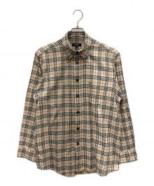 BURBERRY BLACK LABEL（バーバリーブラックレーベル）の古着「長袖シャツ」｜ベージュ×ブラック