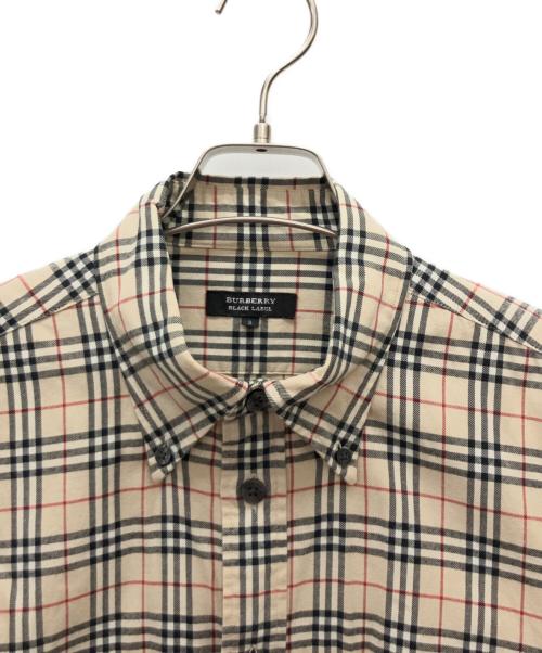 BURBERRY BLACK LABEL（バーバリーブラックレーベル）BURBERRY BLACK LABEL (バーバリーブラックレーベル) 長袖シャツ ベージュ×ブラック サイズ:Lの古着・服飾アイテム