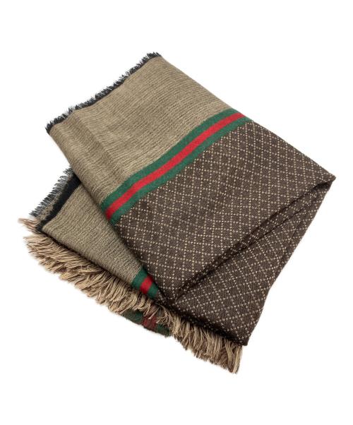 GUCCI（グッチ）GUCCI (グッチ) マフラー ブラウンの古着・服飾アイテム