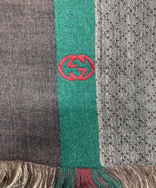 GUCCI（グッチ）GUCCI (グッチ) マフラー ブラウンの古着・服飾アイテム