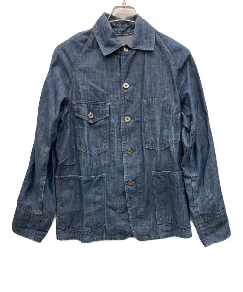 POST O'ALLS（ポストオーバーオールズ）POST O'ALLS (ポストオーバーオールズ) 90’sシャンブレーワークシャツ インディゴ サイズ:XSの古着・服飾アイテム