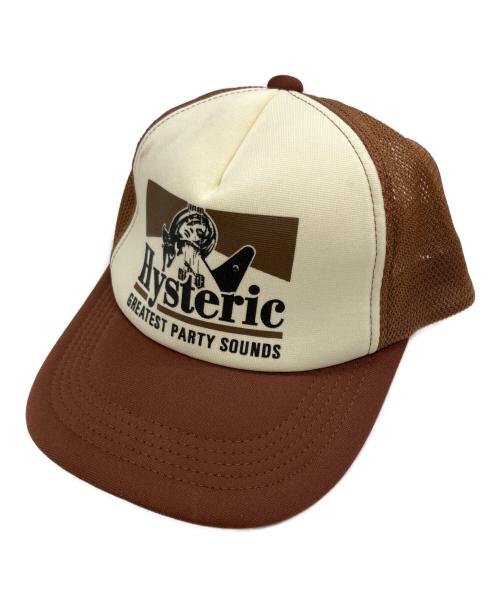 Hysteric Glamour（ヒステリックグラマー）Hysteric Glamour (ヒステリックグラマー) キャップ ブラウン×ホワイトの古着・服飾アイテム