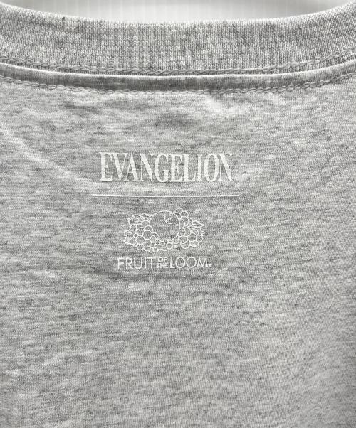 FRUIT OF THE LOOM（フルーツオブザルーム）FRUIT OF THE LOOM (フルーツオブザルーム) RADIO EVA (ラヂオエヴァ) 半袖カットソー ライトグレー サイズ:XLの古着・服飾アイテム