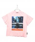 little sunny bite×STRANGER THINGSリトルサニーバイト×ストレンジャーシングス）の古着「半袖カットソー」｜ピンク