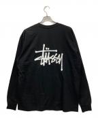 stussyステューシー）の古着「長袖カットソー」｜ブラック