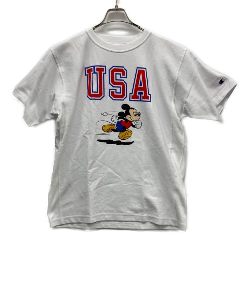 Champion REVERSE WEAVE（チャンピオン リバース ウィーブ）Champion REVERSE WEAVE (チャンピオン リバース ウィーブ) 半袖カットソー ホワイト サイズ:SIZE Lの古着・服飾アイテム