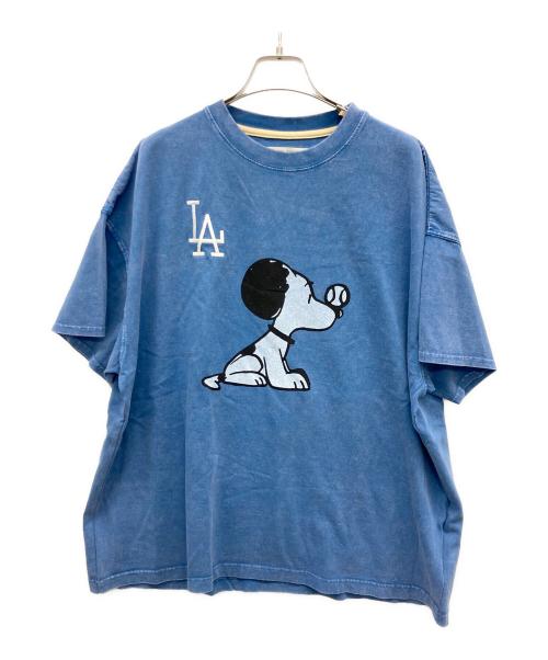 DOUBLE NAME（ダブルネーム）DOUBLE NAME (ダブルネーム) 半袖カットソー ブルー サイズ:Fの古着・服飾アイテム