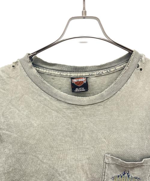 HARLEY-DAVIDSON（ハーレーダビッドソン）HARLEY-DAVIDSON (ハーレーダビッドソン) バックプリントTシャツ グレー サイズ:Lの古着・服飾アイテム