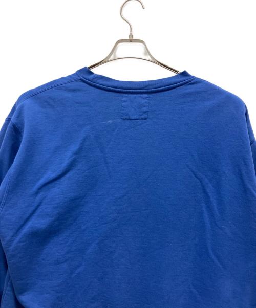 PRESS BOX（プレスボックス）PRESS BOX (プレスボックス) クルーネックスウェット ブルー サイズ:Lの古着・服飾アイテム