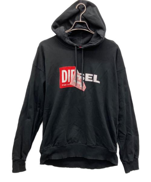 DIESEL（ディーゼル）DIESEL (ディーゼル) プルオーバーパーカー ブラック サイズ:Lの古着・服飾アイテム