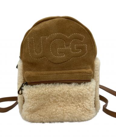 UGG ムートン リュック ブラウン 中古・古着通販】UGG (アグ) スウェードリュック ブラウン×ホワイト